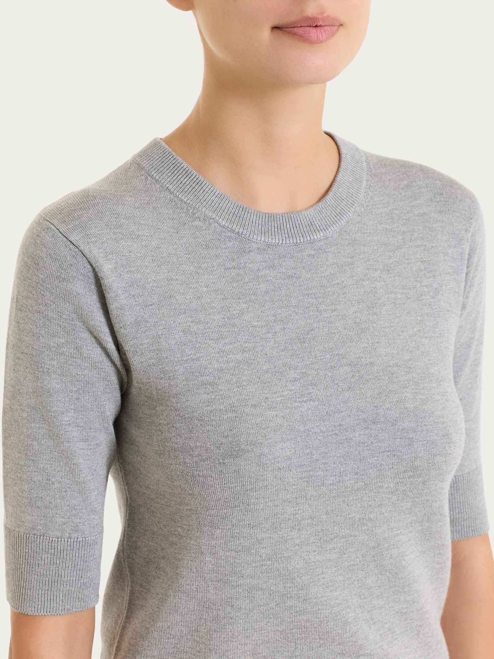 Ragno Four Seasons Maglia Girocollo Manica Corta Grigio Mel.