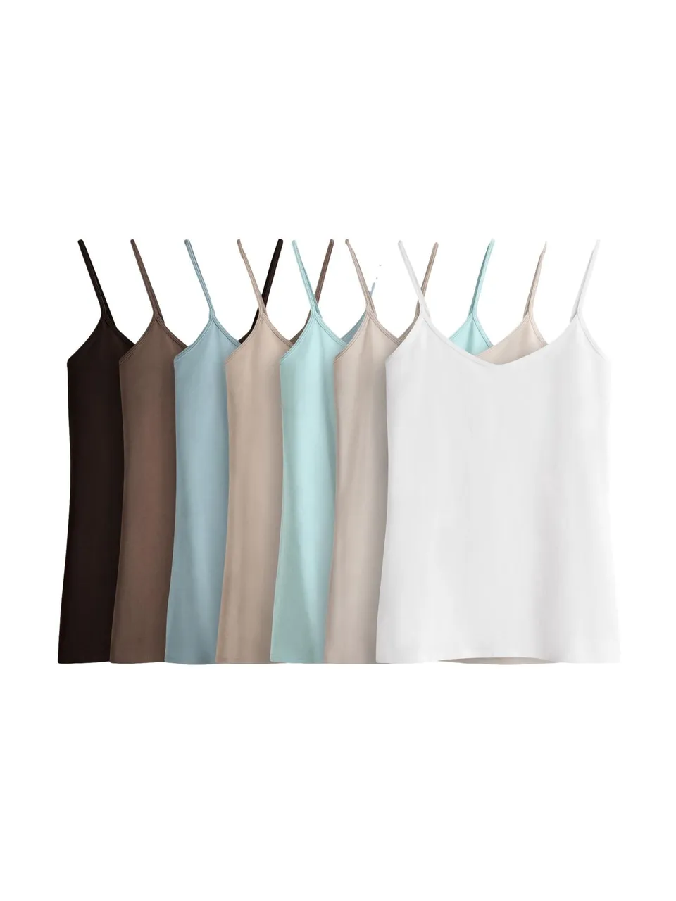 Next The Set canotta donna spalline sottili pack 7 cotone