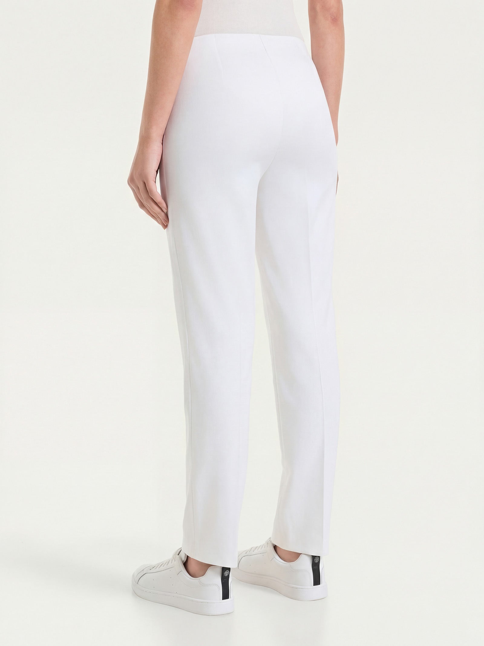 Ragno Satin Power Pantalone Capri Dritto Bianco Cotone