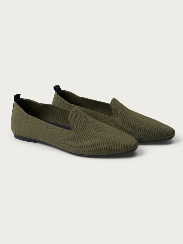 Ragno loafer slip on maglia Dark Olive memory foam antiscivolo