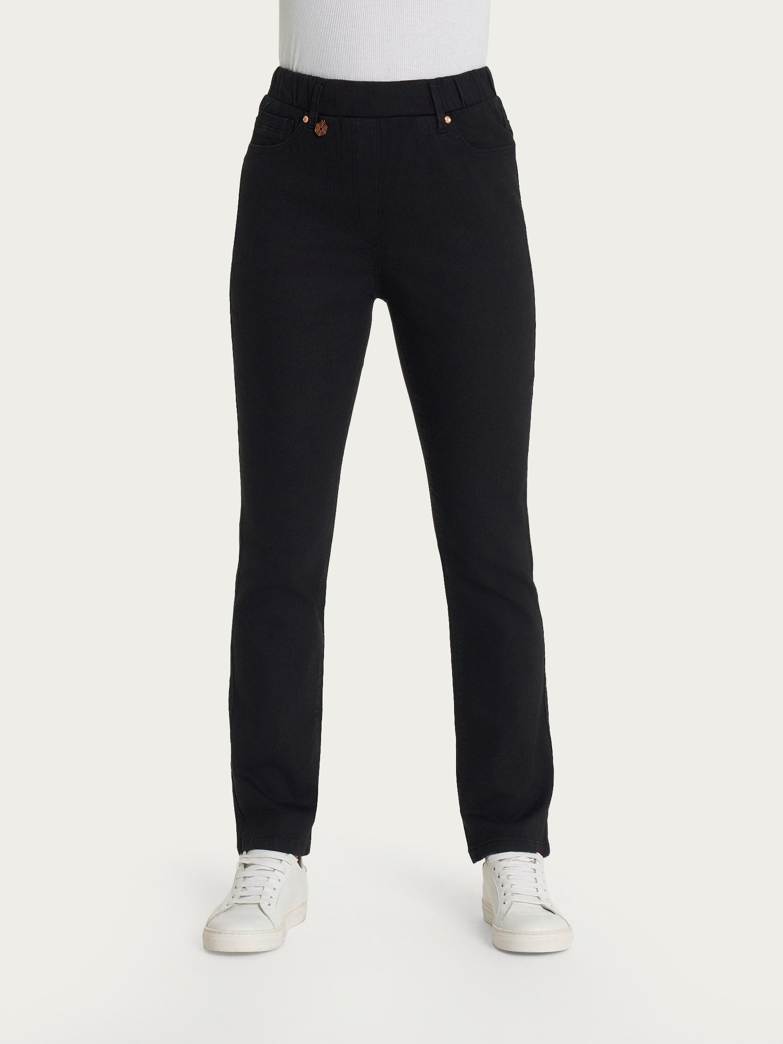Ragno Super Denim Jeans gamba dritta Nero cotone elasticizzato