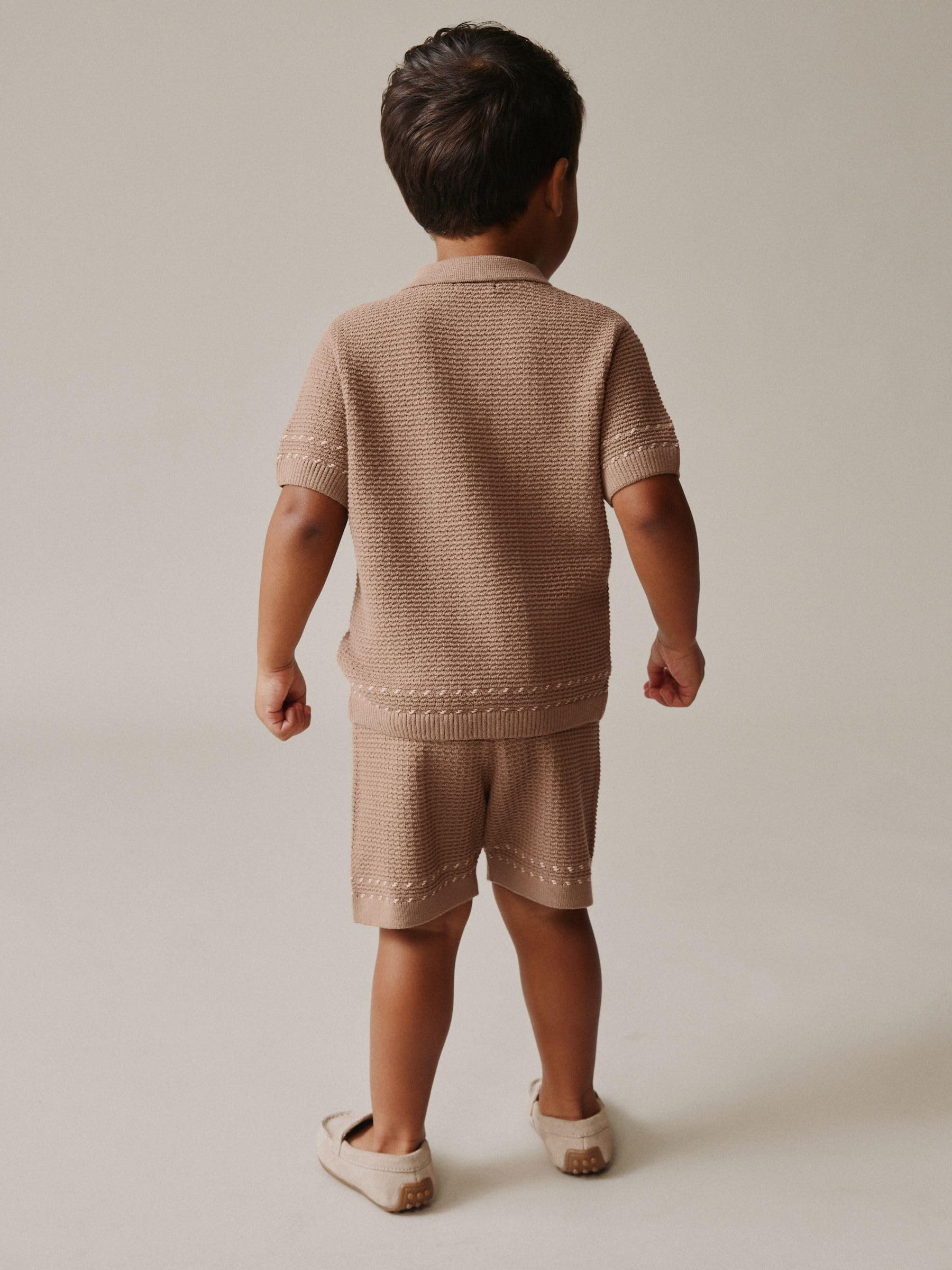 Geo Next completo bambino polo+shorts maglia testurizzata