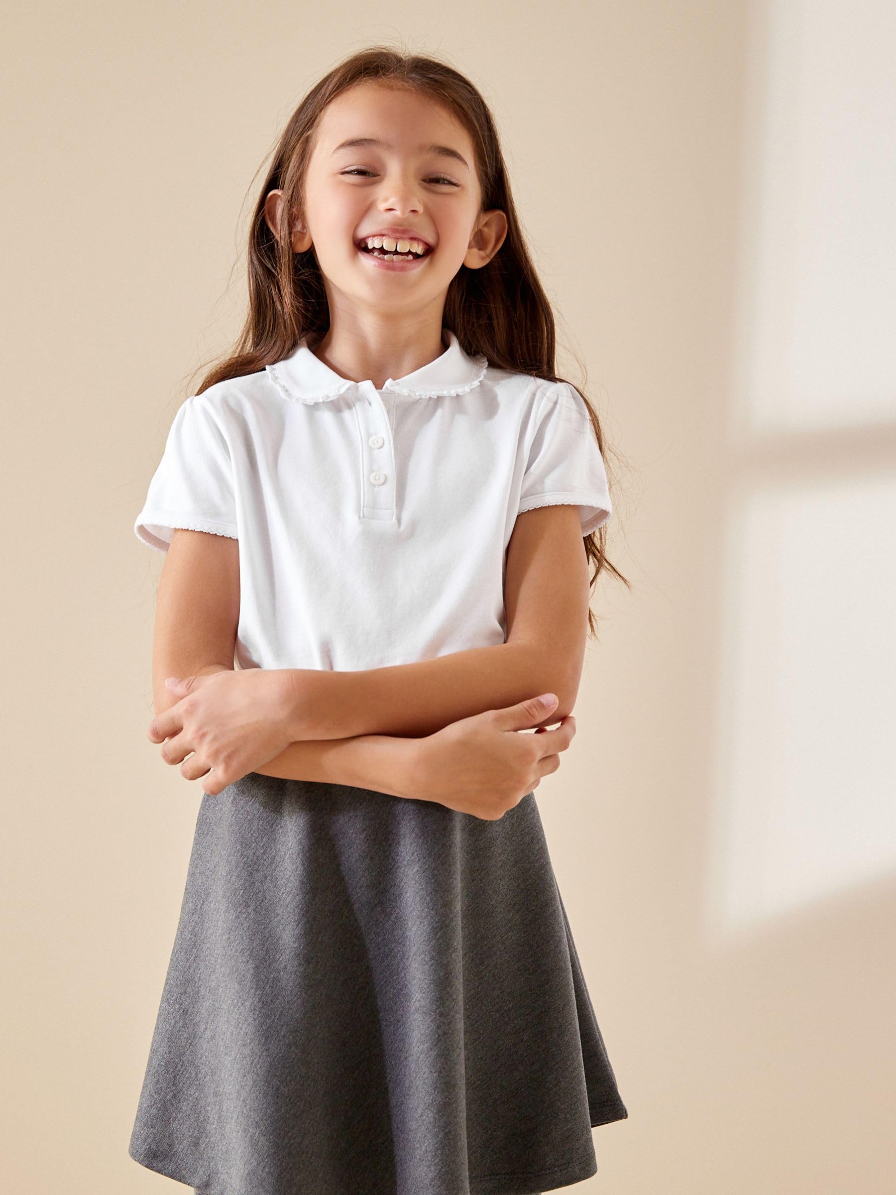 Next polo scuola bambina 110 cotone confezione 2 pezzi