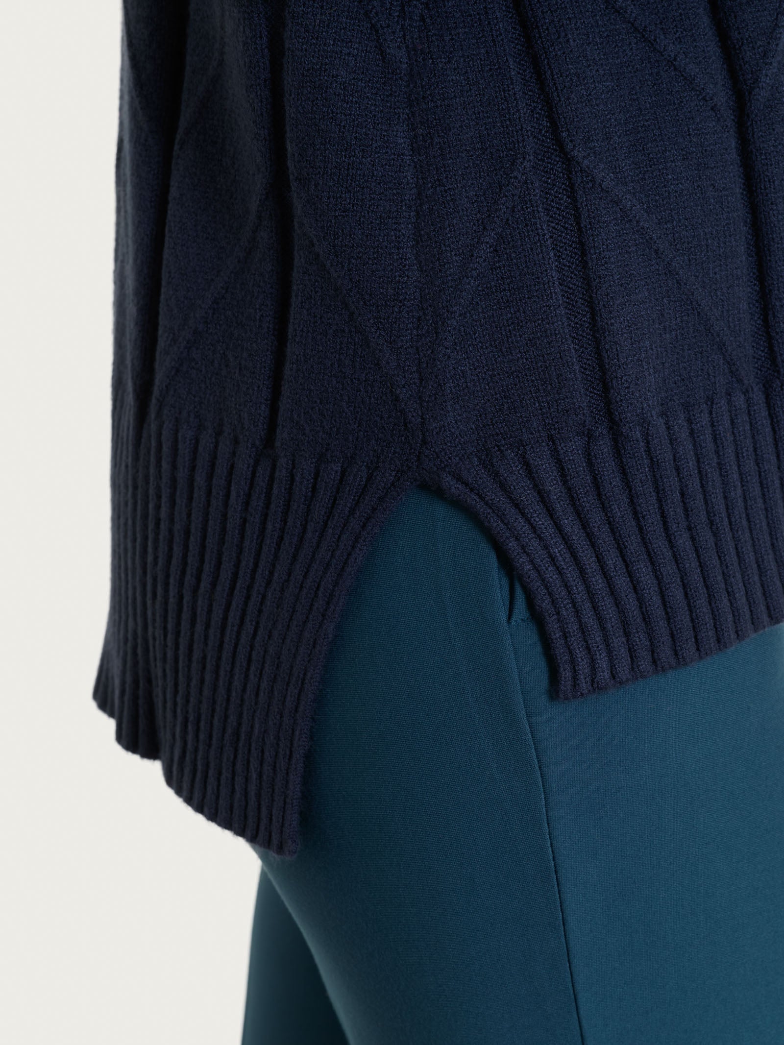 Ragno Cardigan Punto Spiga Super Soft Bleu boxy