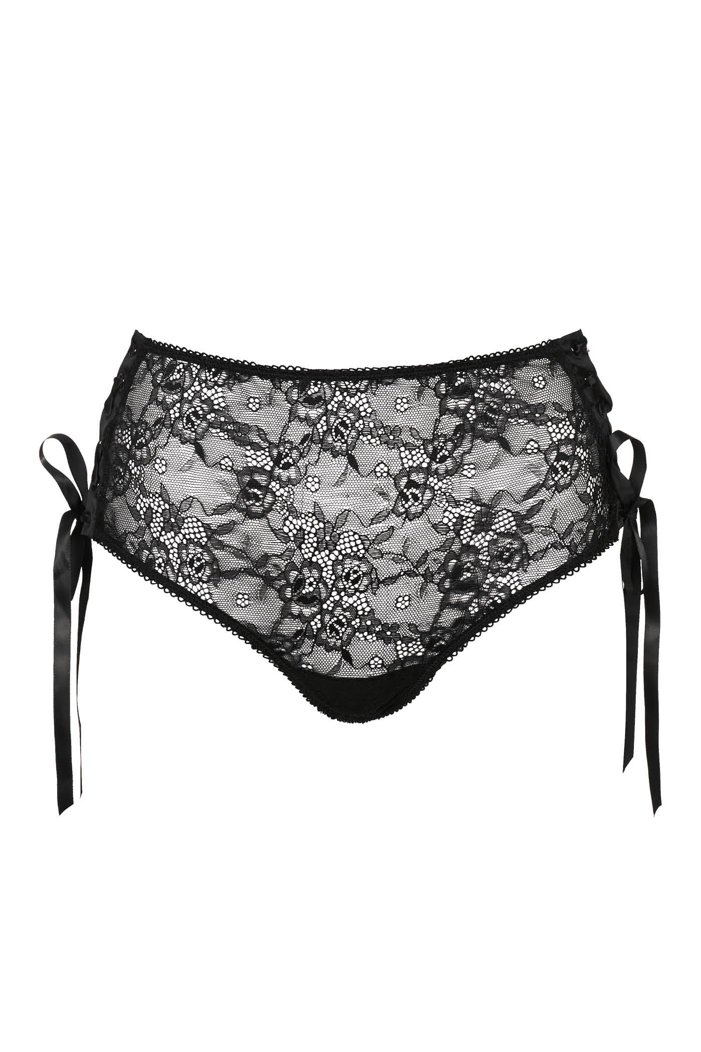 Goldenpoint Goth Coquette slip donna fianco alto pizzo
