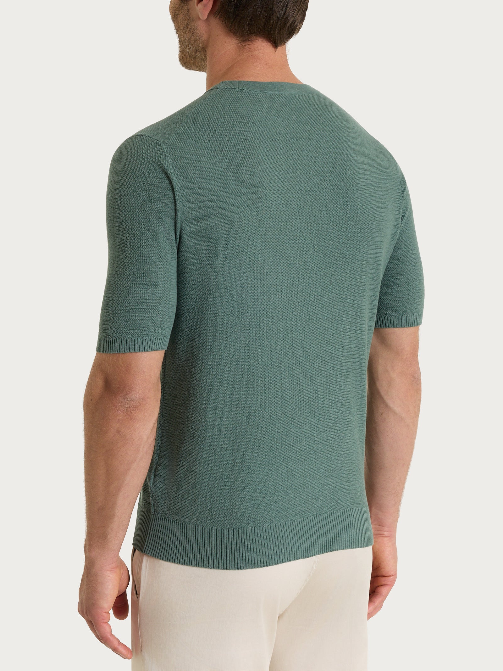 Ragno Puro Cotone maglia piquet manica corta Dark Forest traspirante
