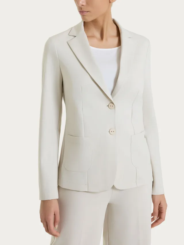 Ragno Compact Light Blazer Due Bottoni Giacca Champignon