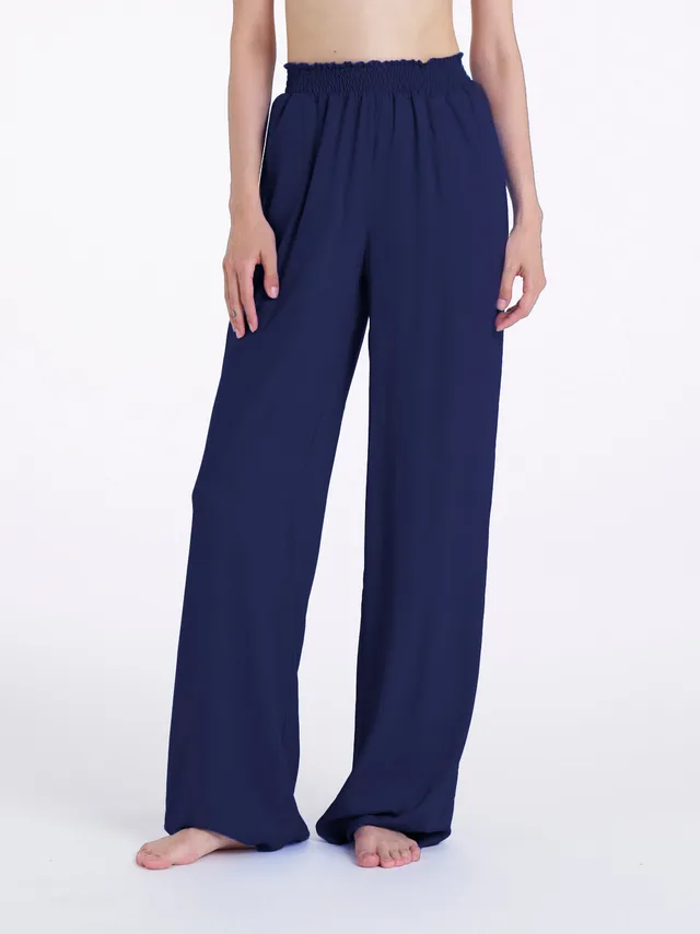 Ragno Beachwear pantalone ampio Ecoseta Copiativo vita smock