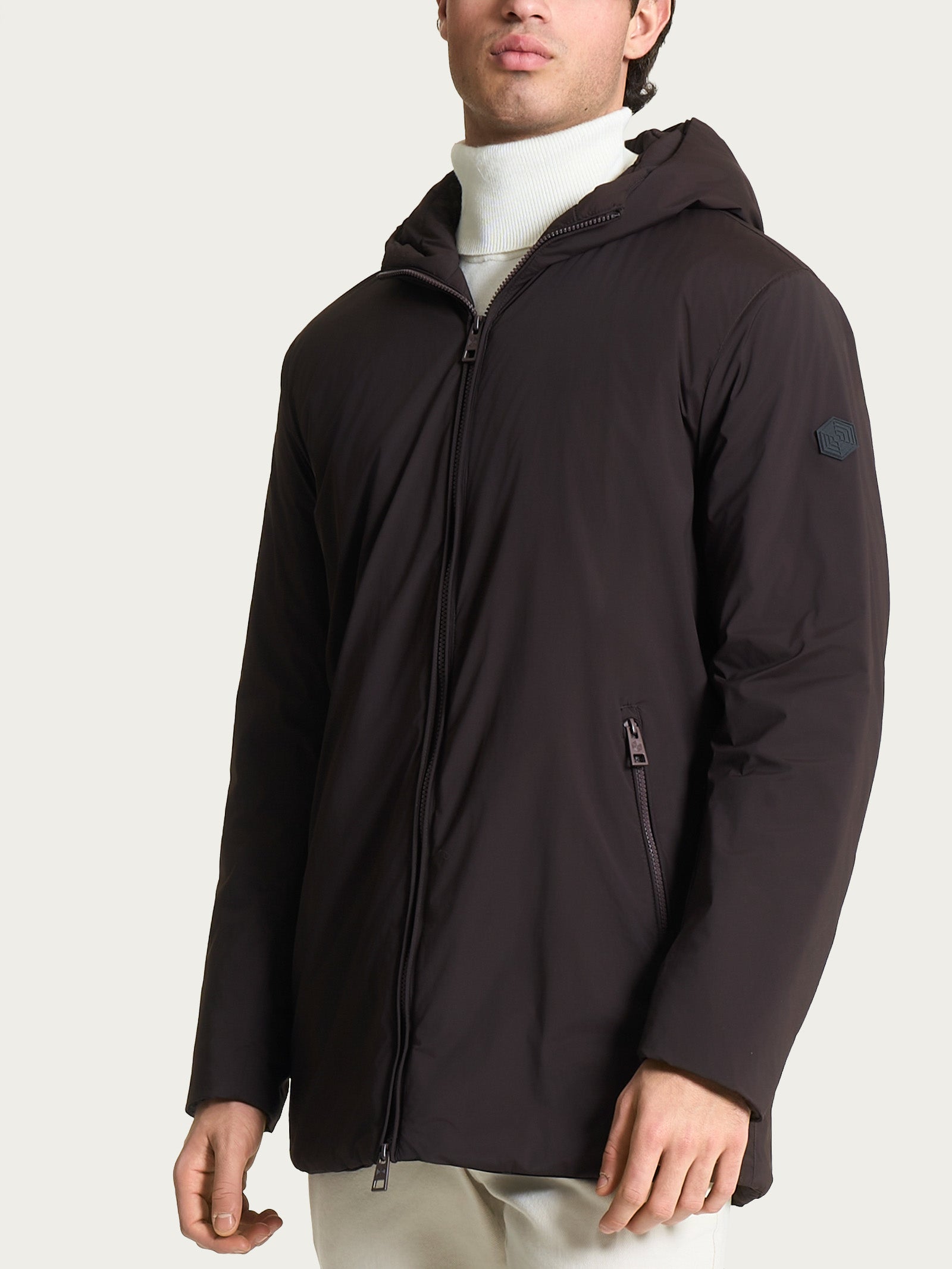 Ragno Parka Piumerino Lana con Cappuccio Chocolate Torte