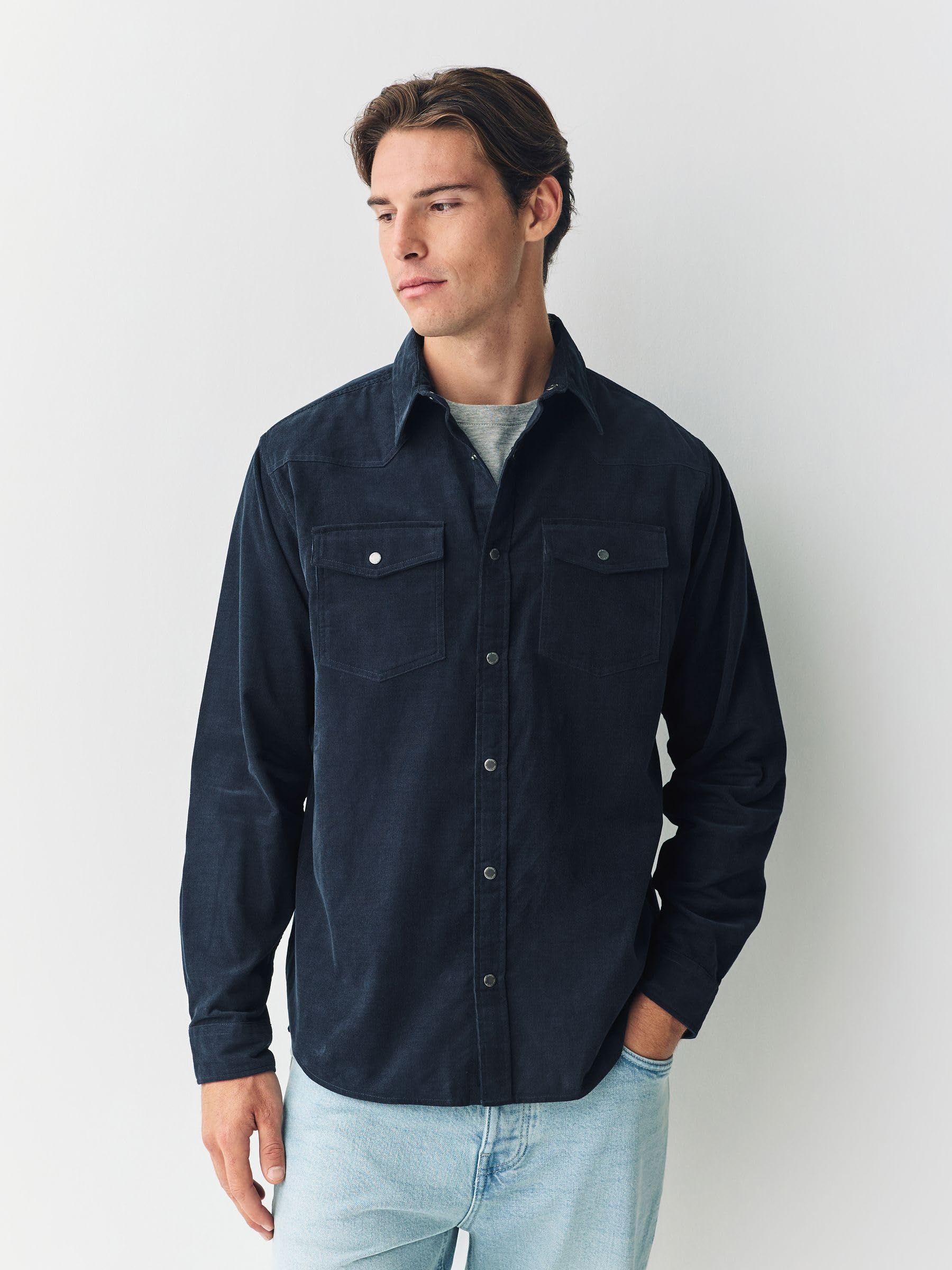 Next camicia velluto a coste western uomo manica lunga taglia XL