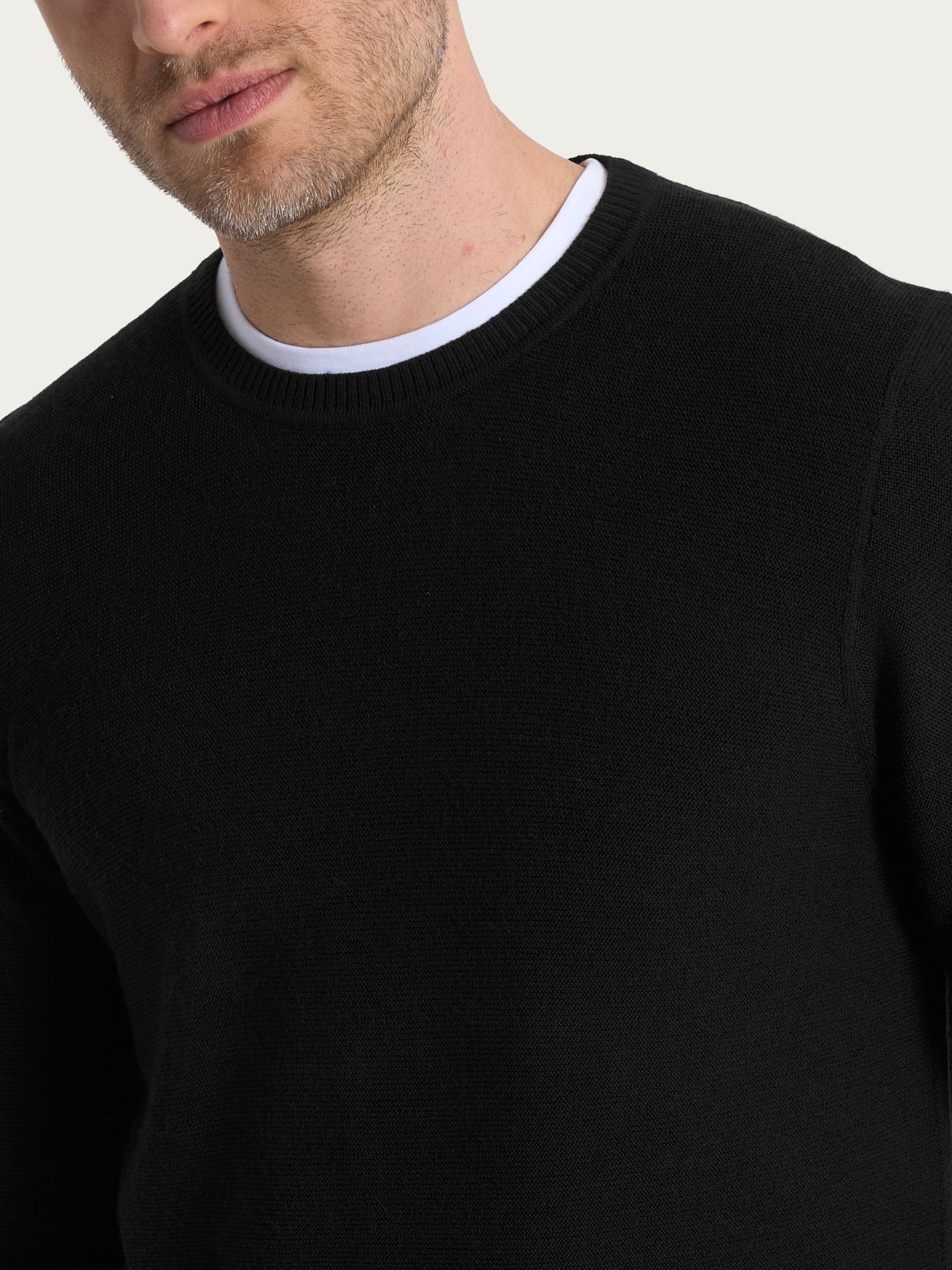 Ragno Merino Soft Girocollo maglione grigio Black Oyster