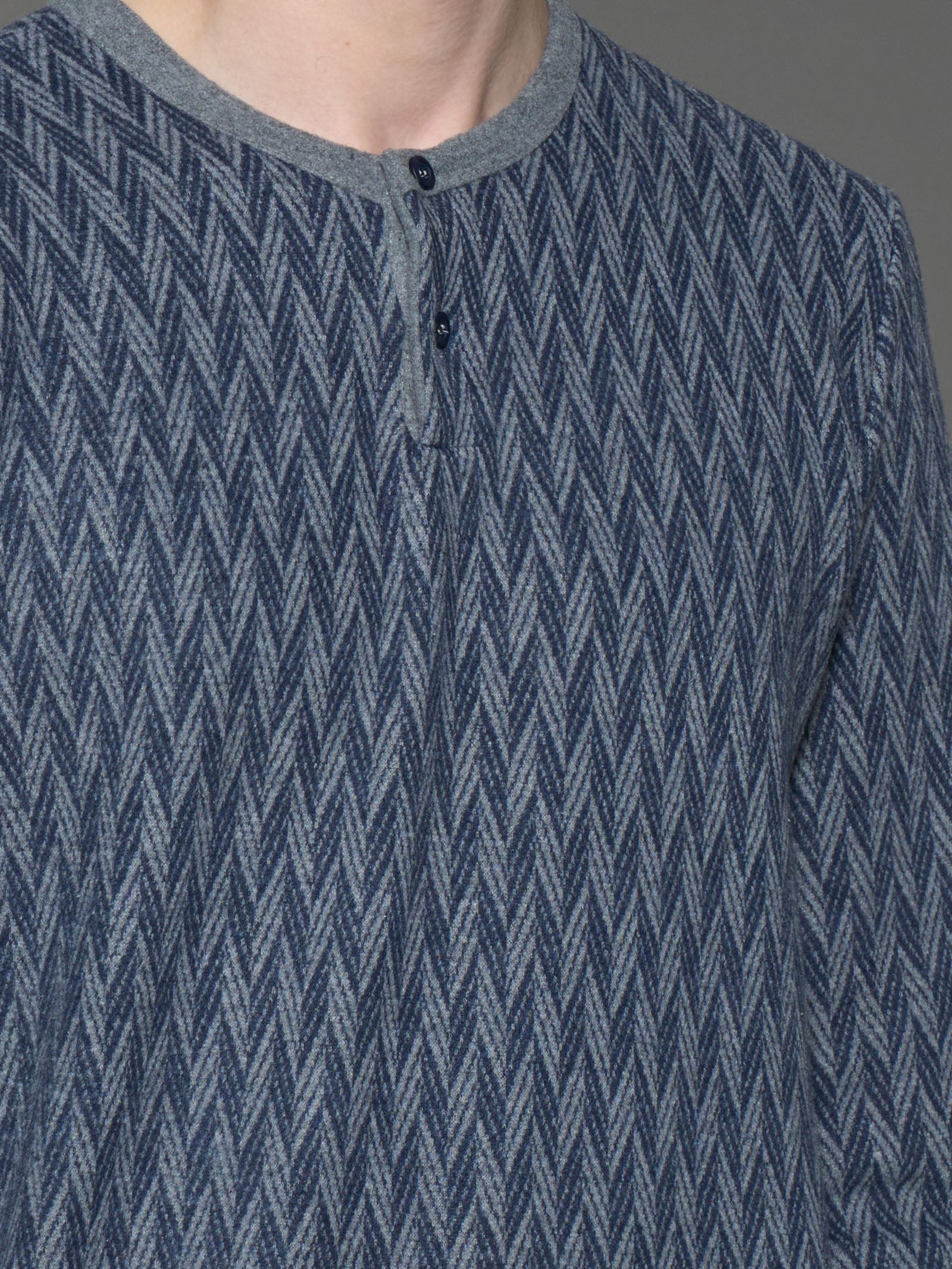 Ragno Cotton Eco Pile pigiama serafino Fant. Indigo Mel.