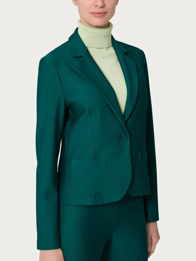 Ragno Compact Blazer 1 Bottone Viscosa Rain Forest