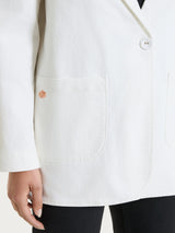 Ragno Light Denim Blazer Over Bianco Monopetto