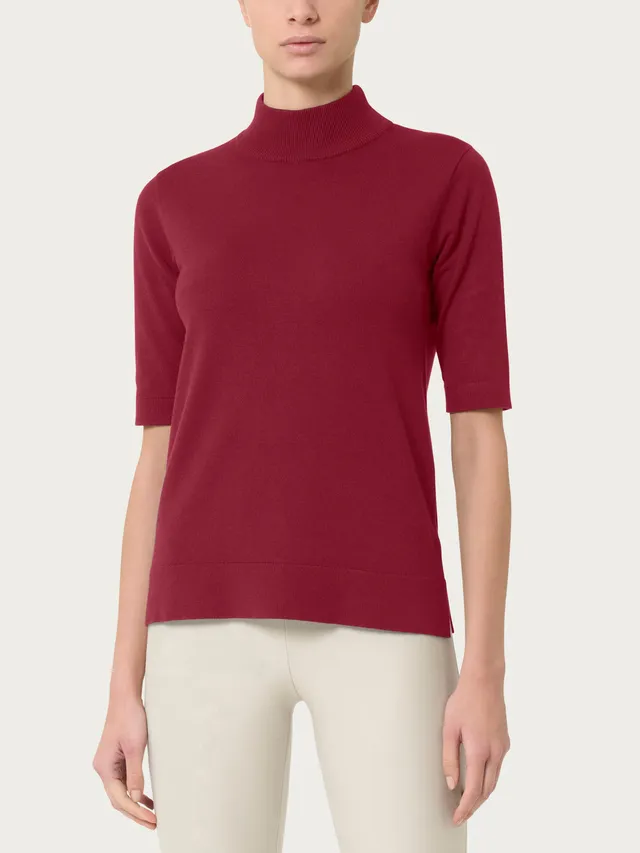 Ragno Four Seasons Lupetto Manica Corta Tibetan Red viscosa