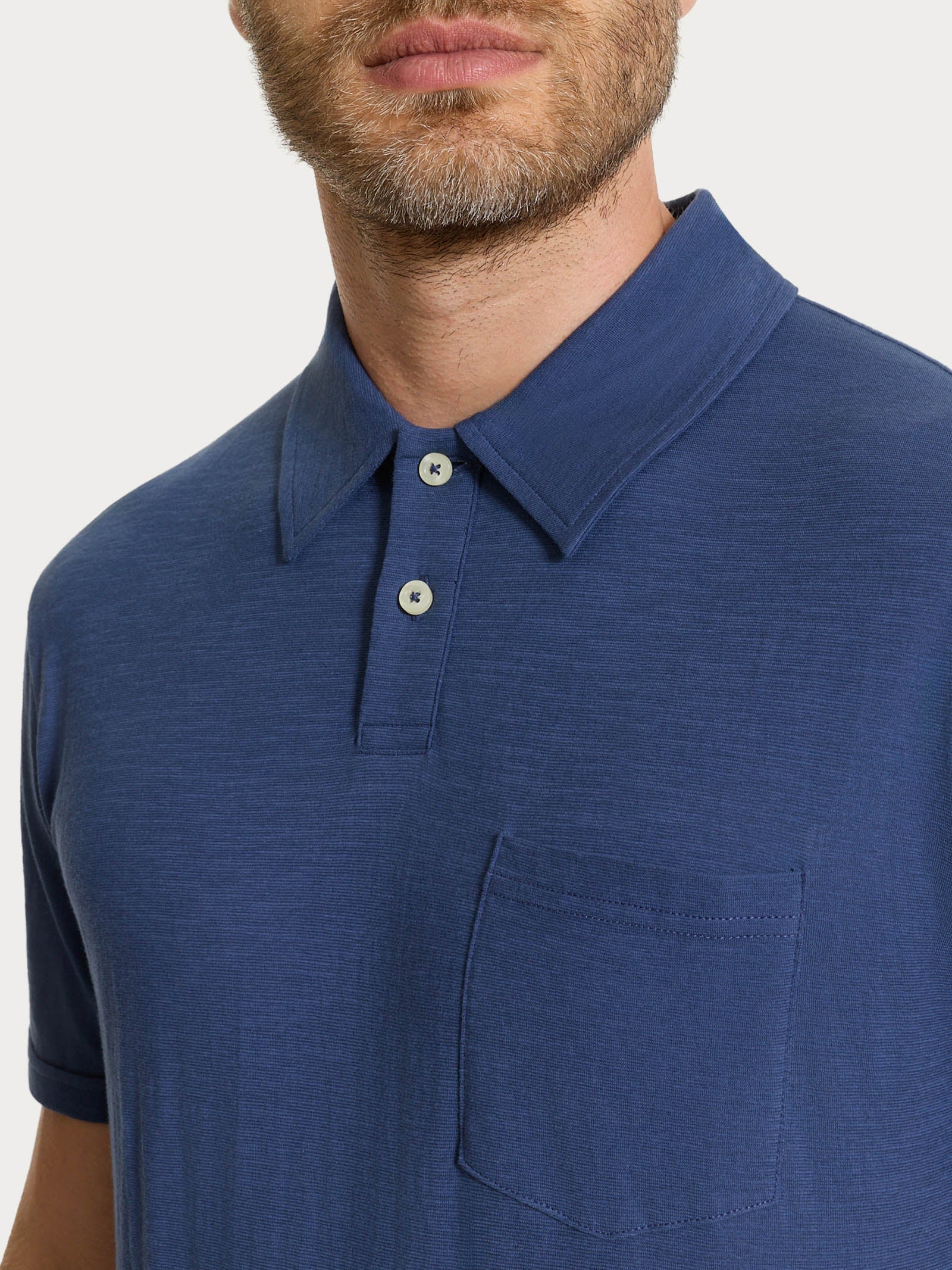 Ragno polo manica corta cotone Oceana blu