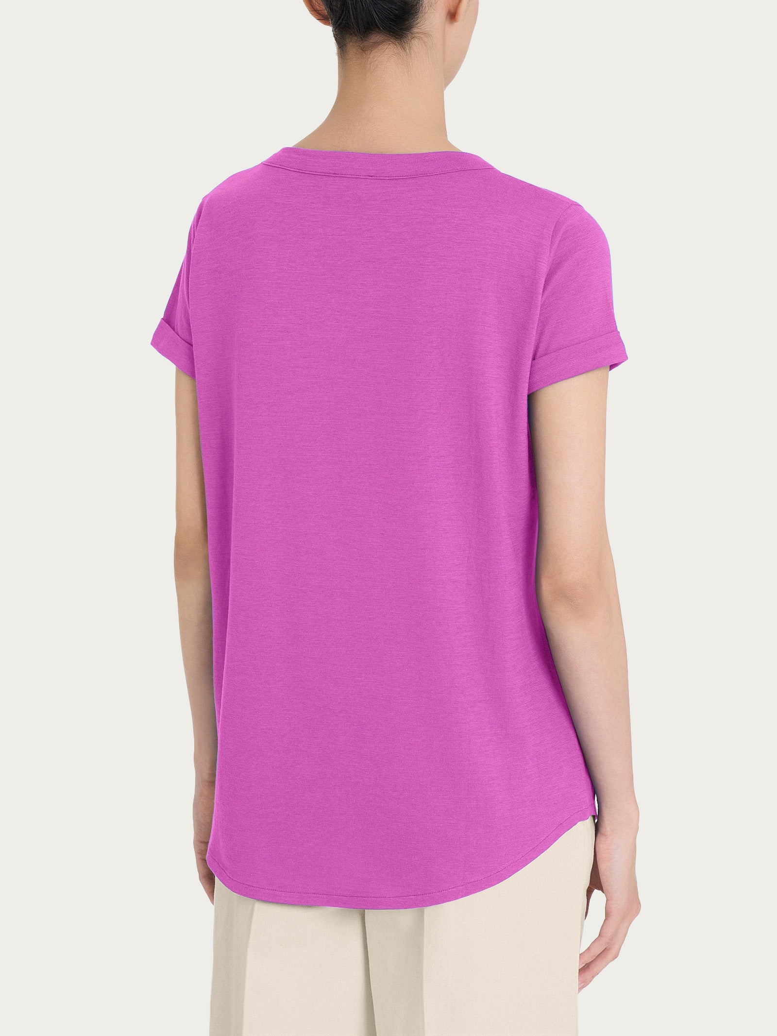 Ragno Jersey Cotone maglietta scollo V Cattleya Orchid cotone