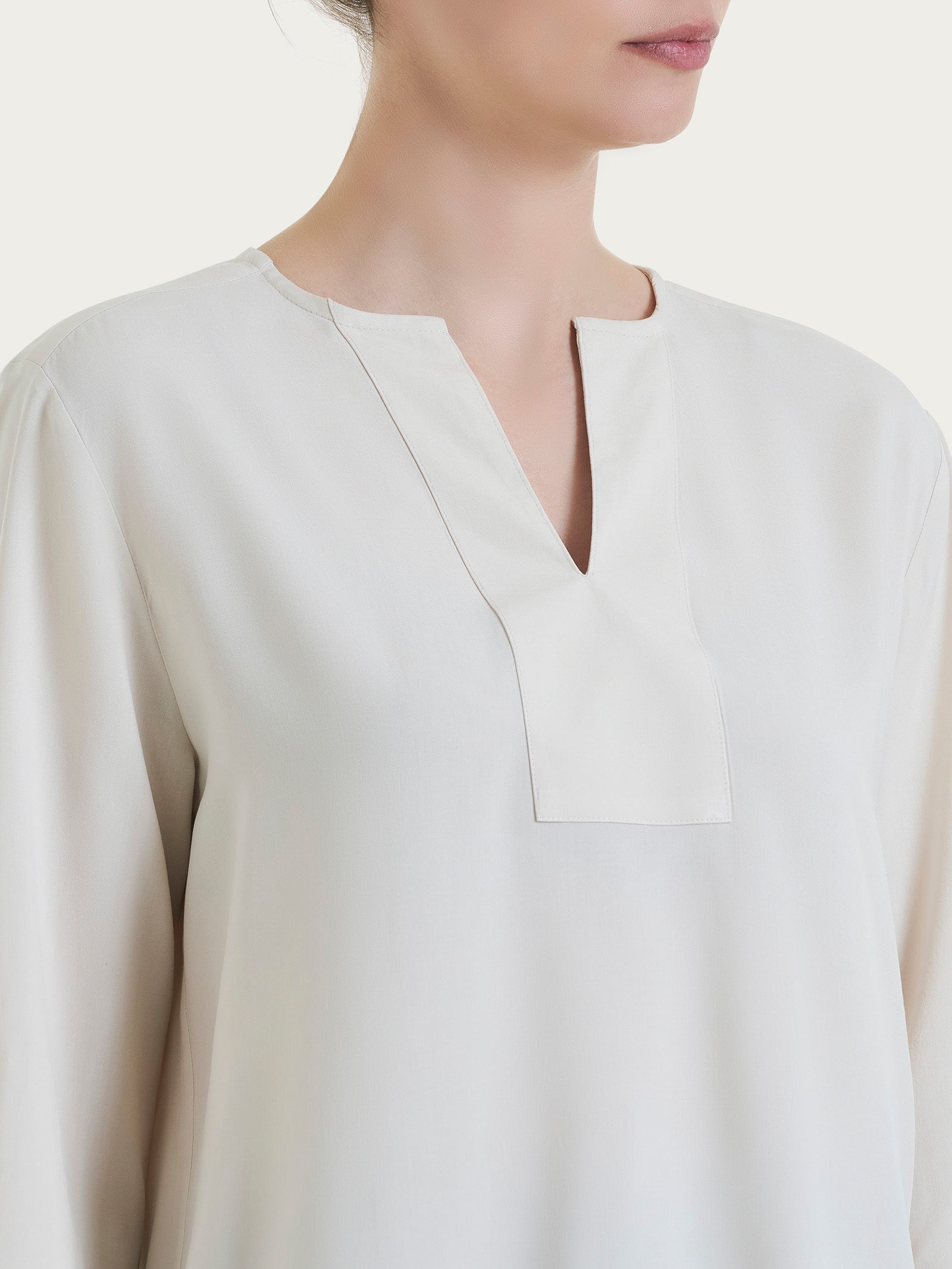 Ragno EcoSeta Blusa Scollo V Manica 3/4 Champignon