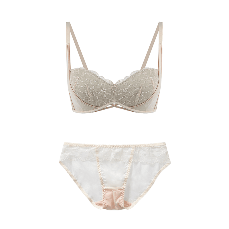 Maria Grazia Severi Silver completo intimo mesh argento 2 pezzi