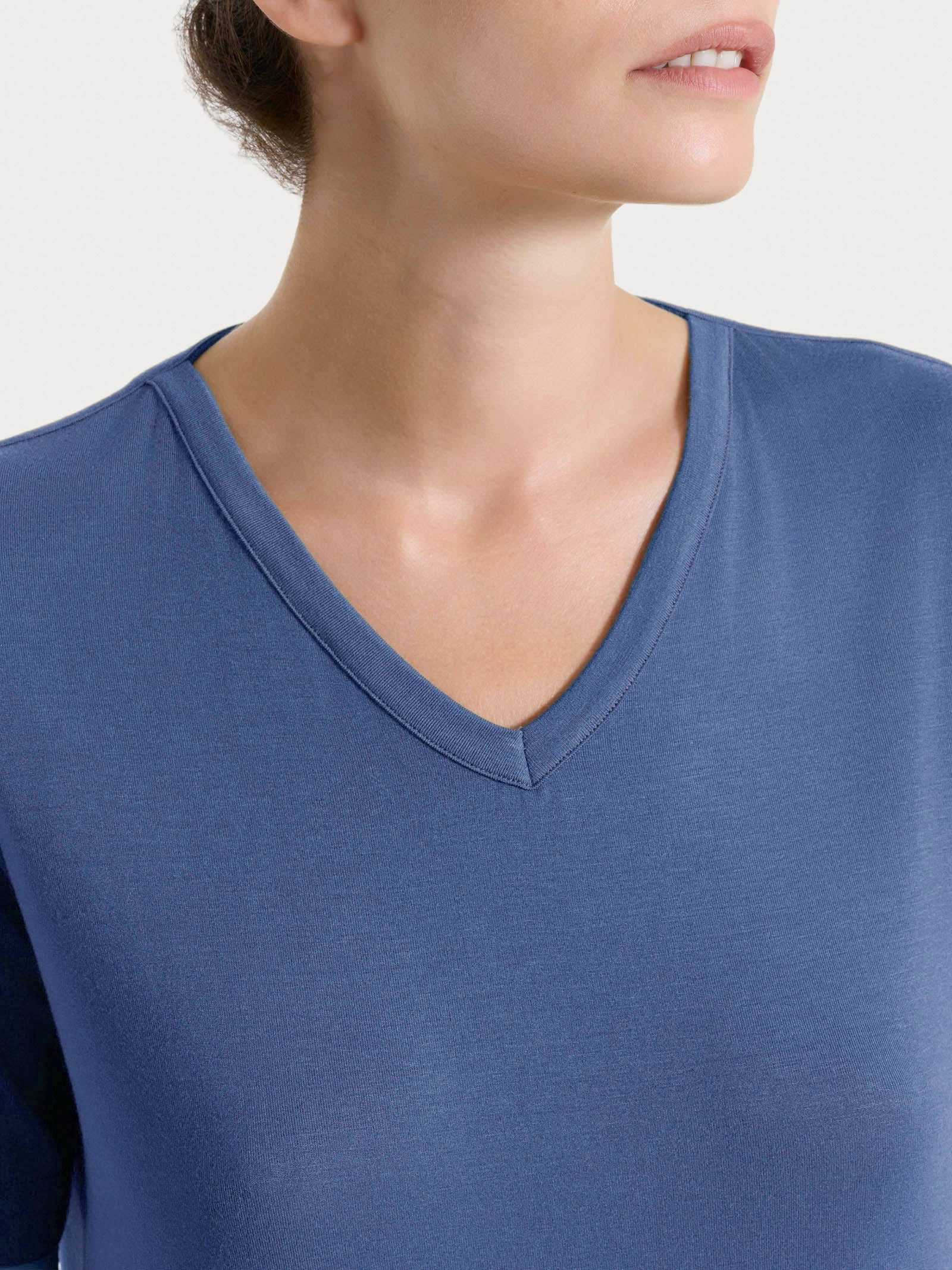 Ragno Viscosa Summer maglia scollo V donna blu viscosa