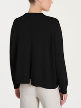 Ragno Four Seasons Short Cardigan donna nero in viscosa