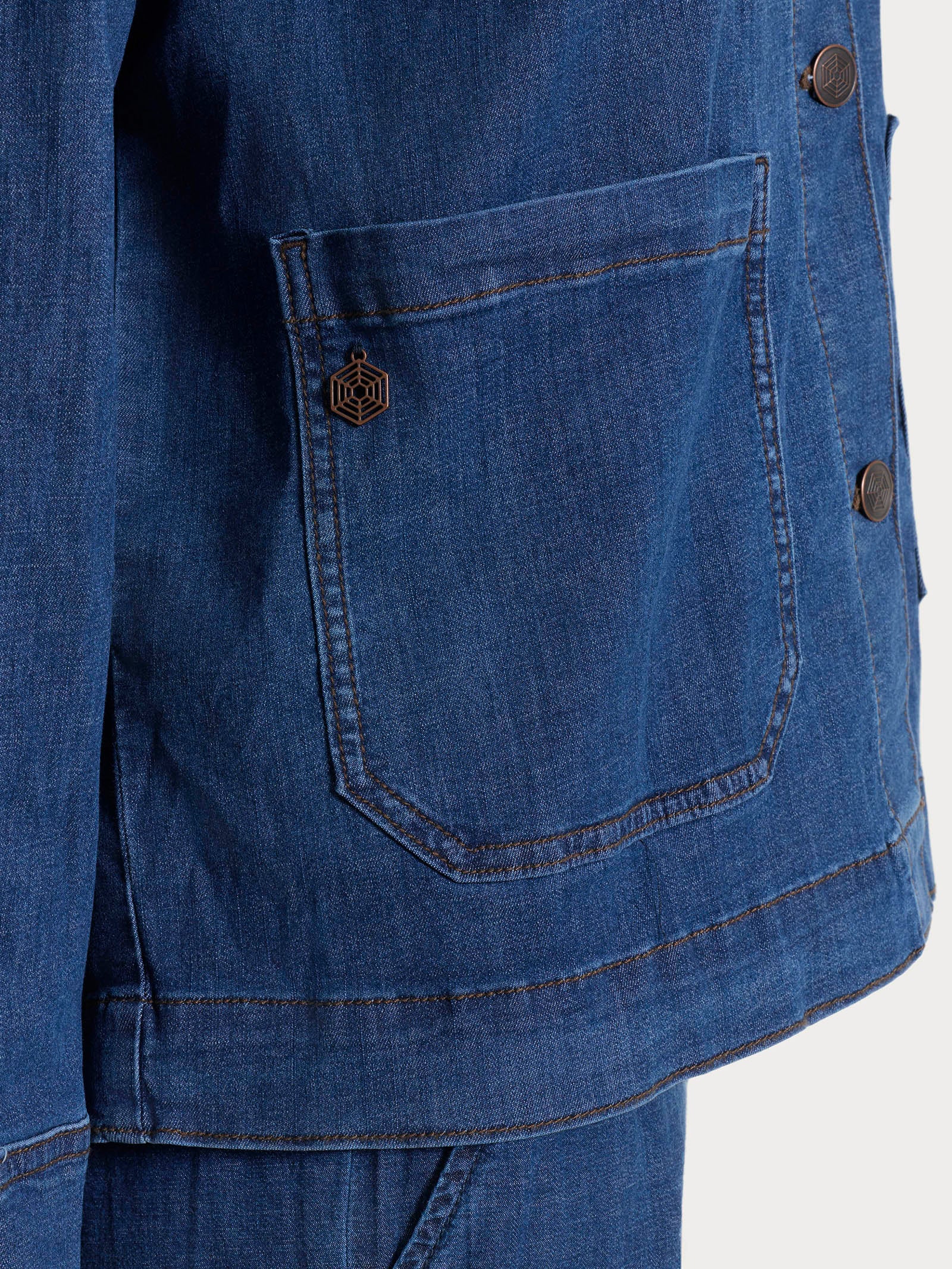 Ragno Light Denim giubbotto Delavé denim leggero