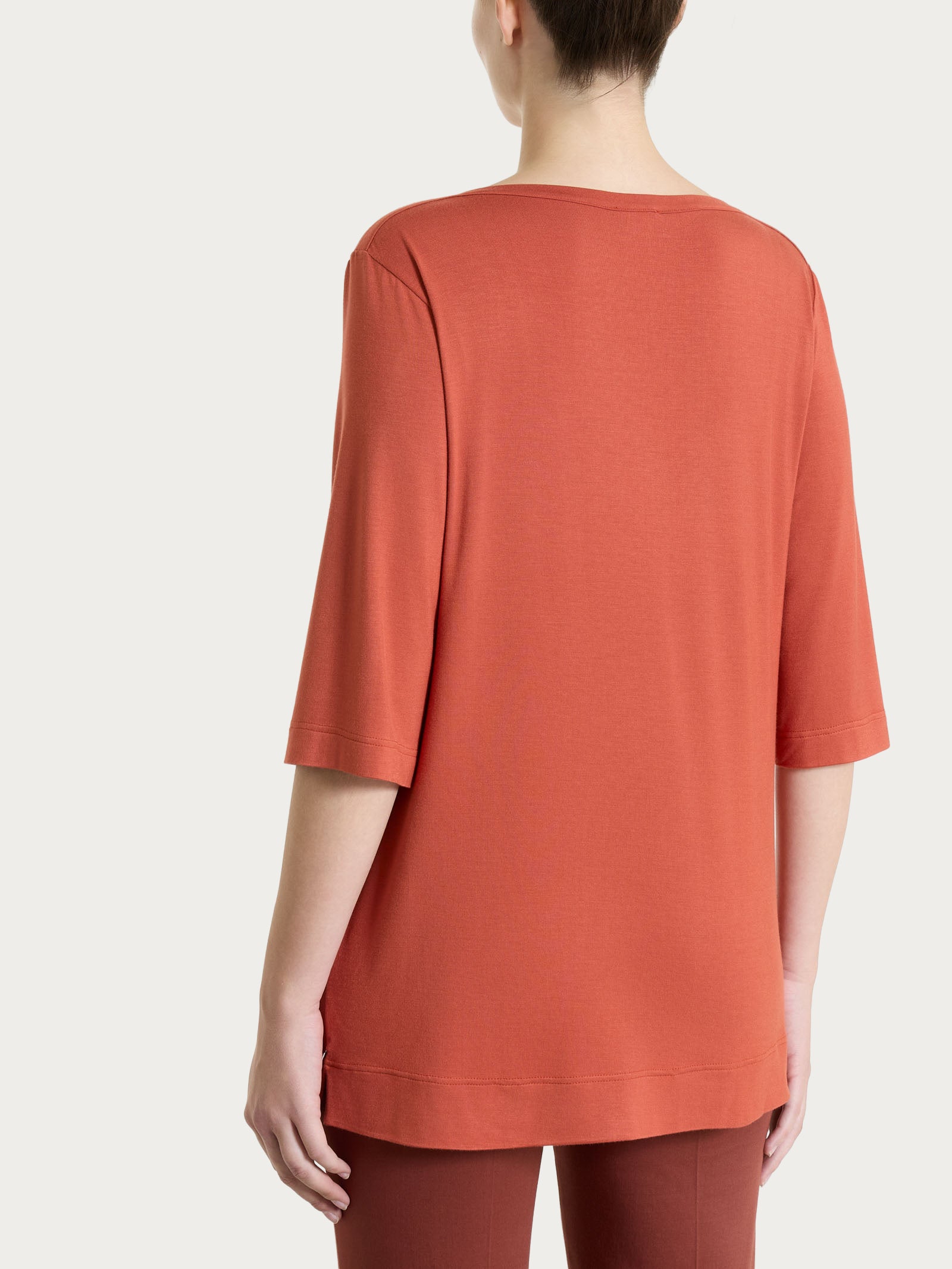 Ragno Viscosa Summer Maglietta Manica 3/4 Fluida Burnt Brick