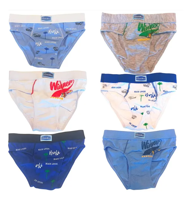 Lady C Slip Bimbo Cotone 6 Pezzi 7 Anni Fantasia