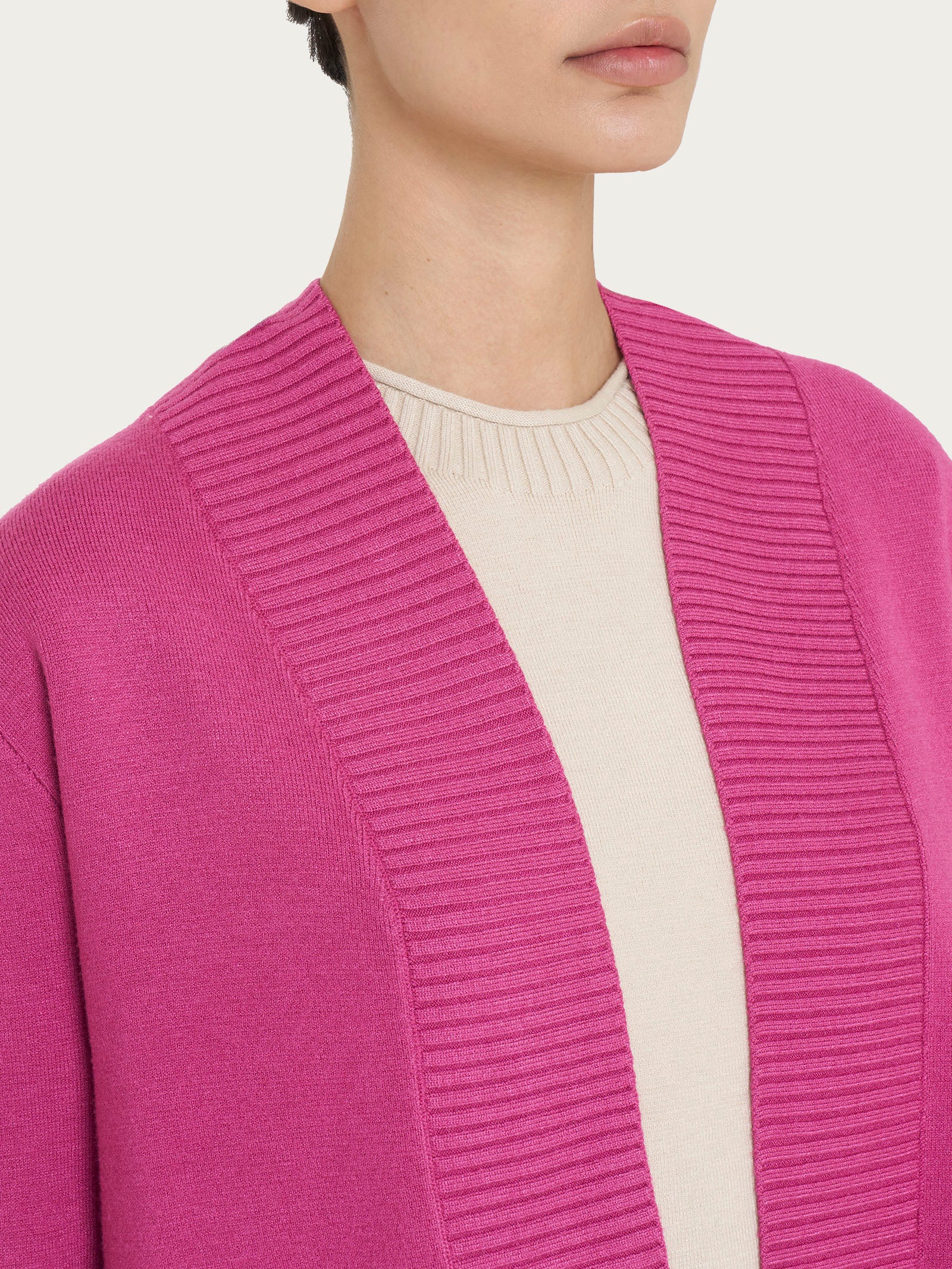 Ragno Four Seasons Cardigan Aperto Super Soft Red Violet