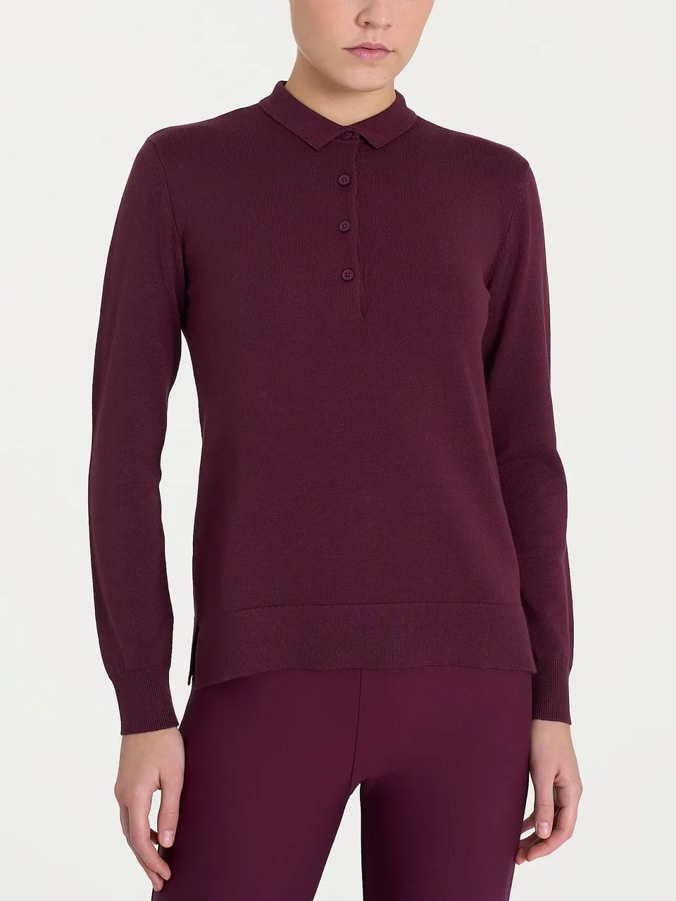 Ragno Four Seasons Polo maglia donna Fig viola manica lunga