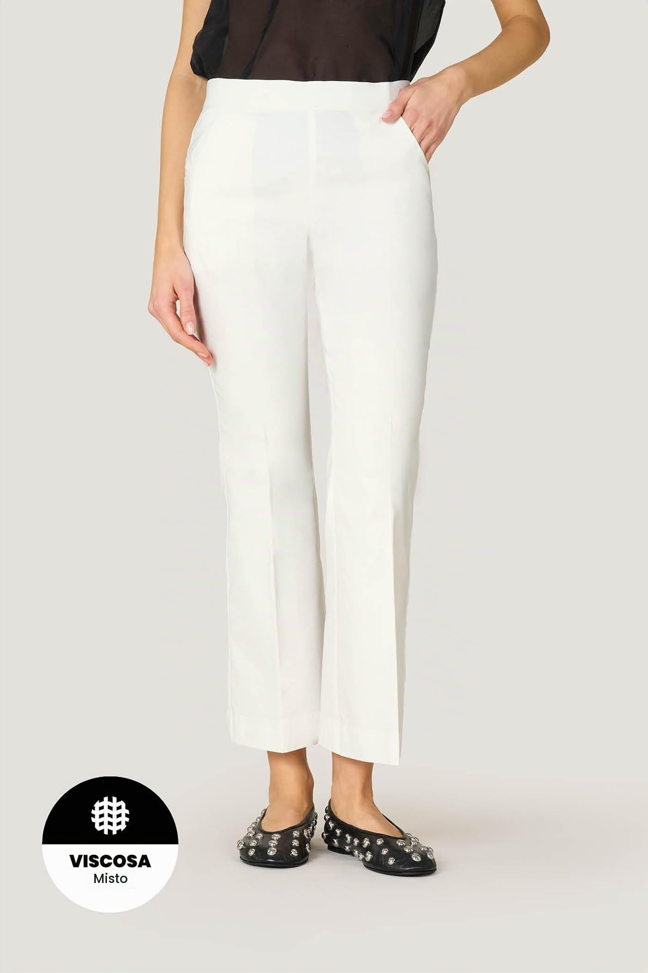 Goldenpoint leggings kick flare donna svasati misto viscosa