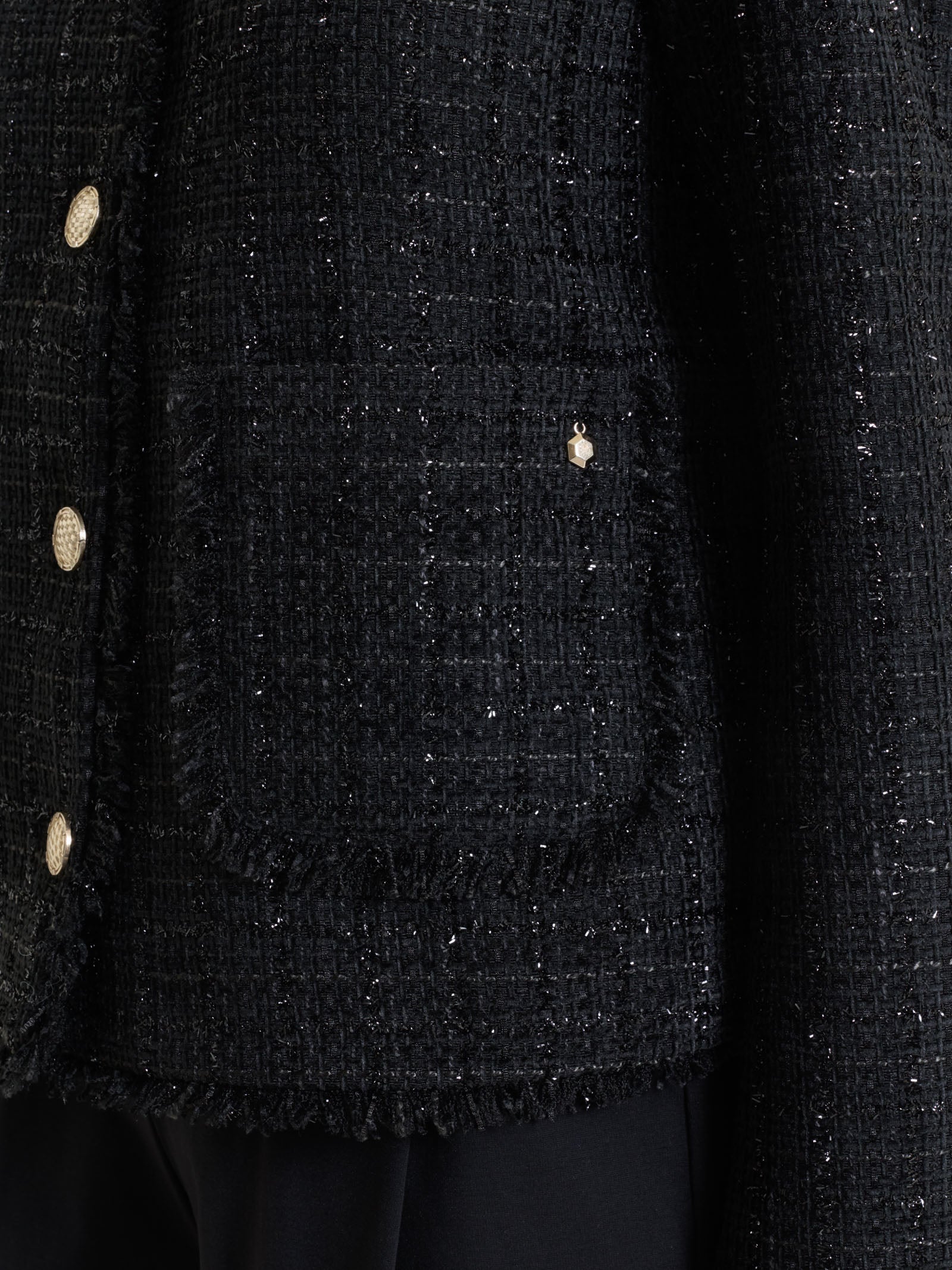 Ragno Compact giacca corta bouclé Fant.Nero poliestere