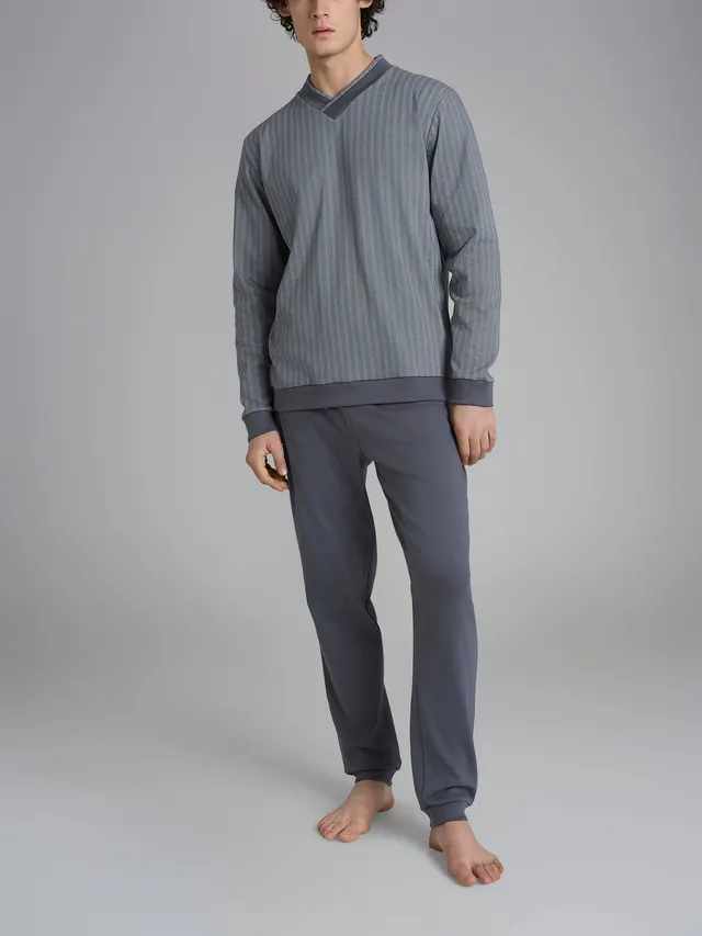 Ragno Sport Pigiama Lungo Scollo V Cotone Fant. Turbulence