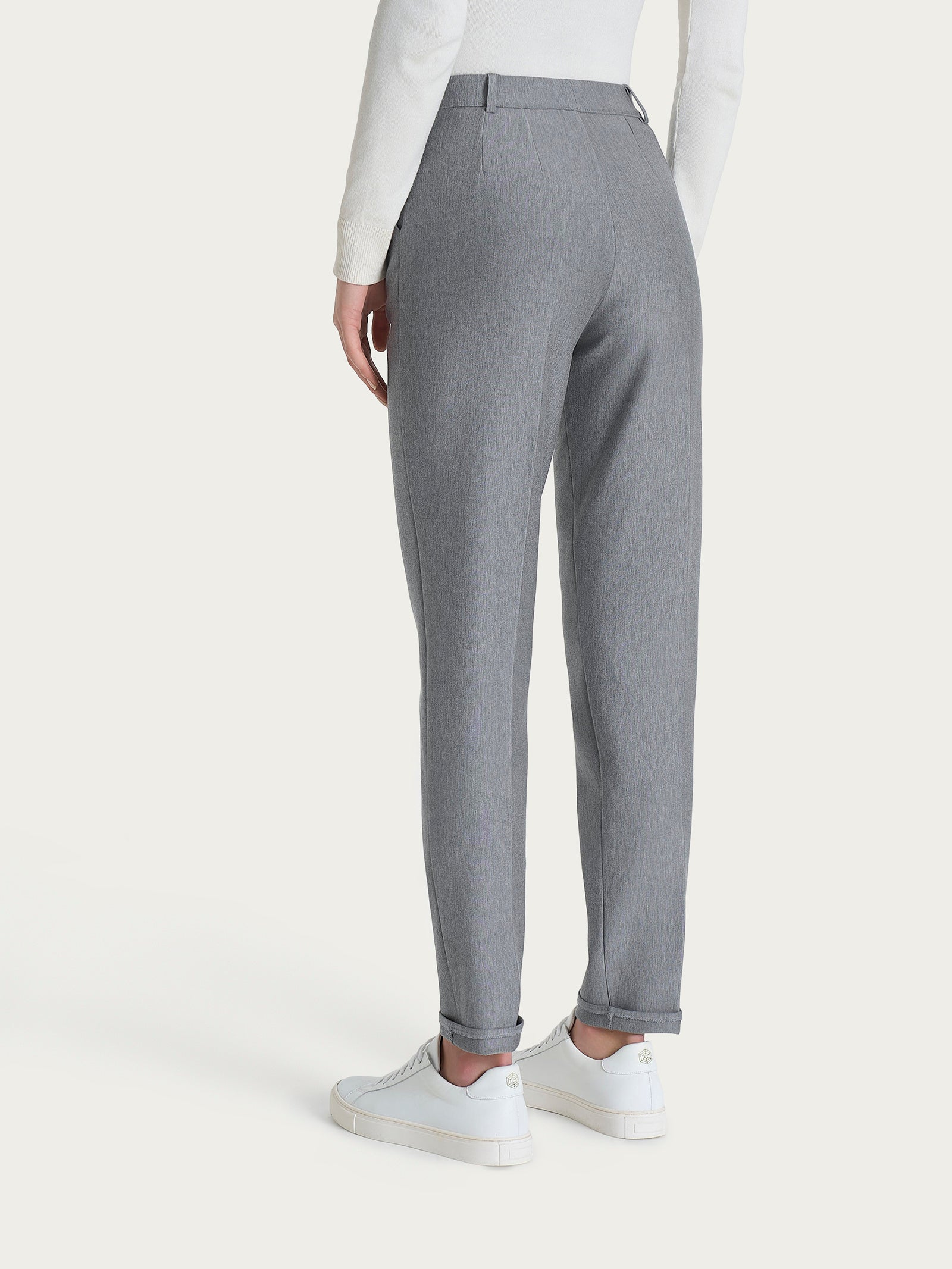 Ragno Compact Pantalone Chino Slim Grigio Melange