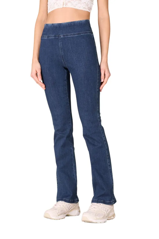 Goldenpoint Flare Long Jeans Denim Vita Alta Svasato Donna