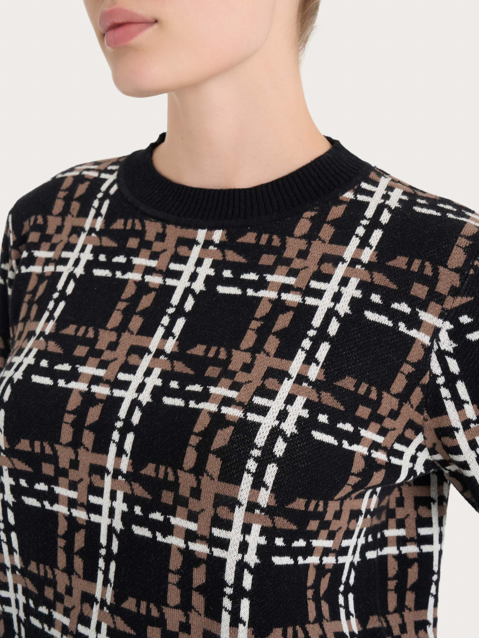 Ragno Winter Cotton Girocollo maglia Nero puro cotone