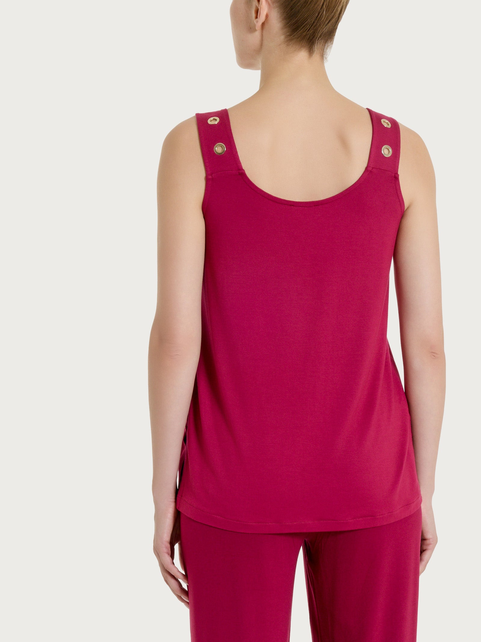 Ragno Viscosa Summer Top Spalla Larga Beet Red