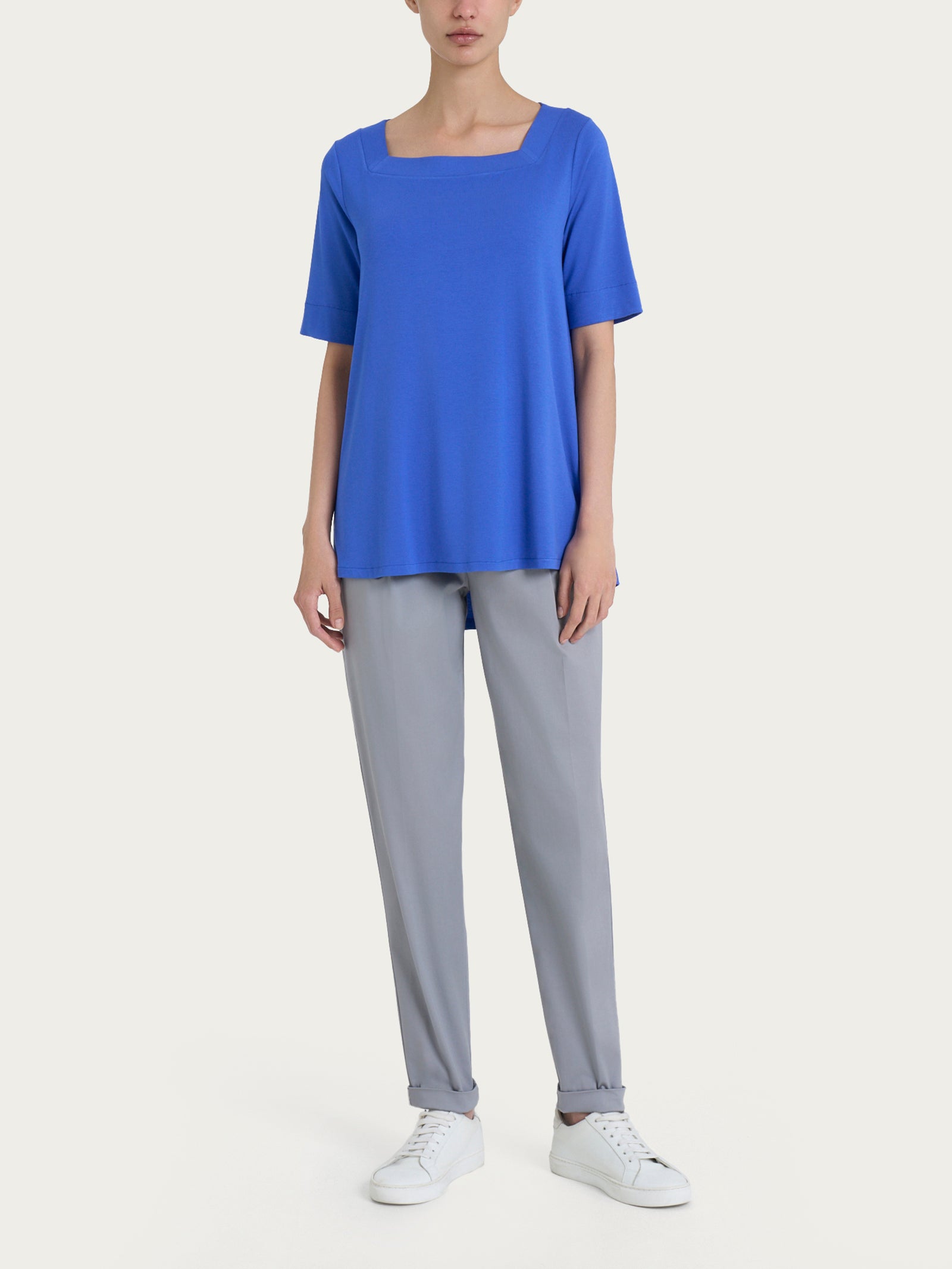 Ragno maglietta manica 3/4 Dazzling Blue viscosa