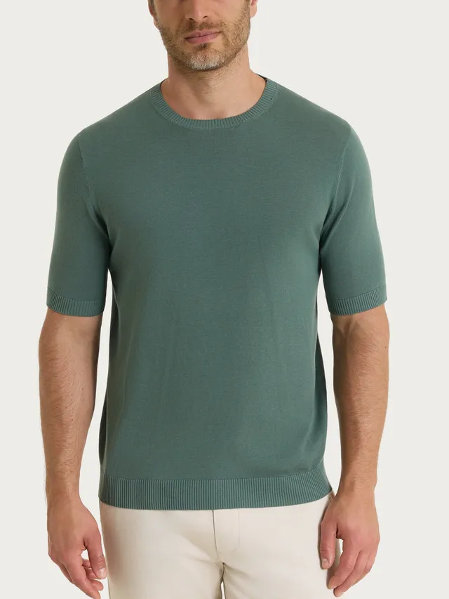 Ragno Puro Cotone Maglia Manica Corta Dark Forest