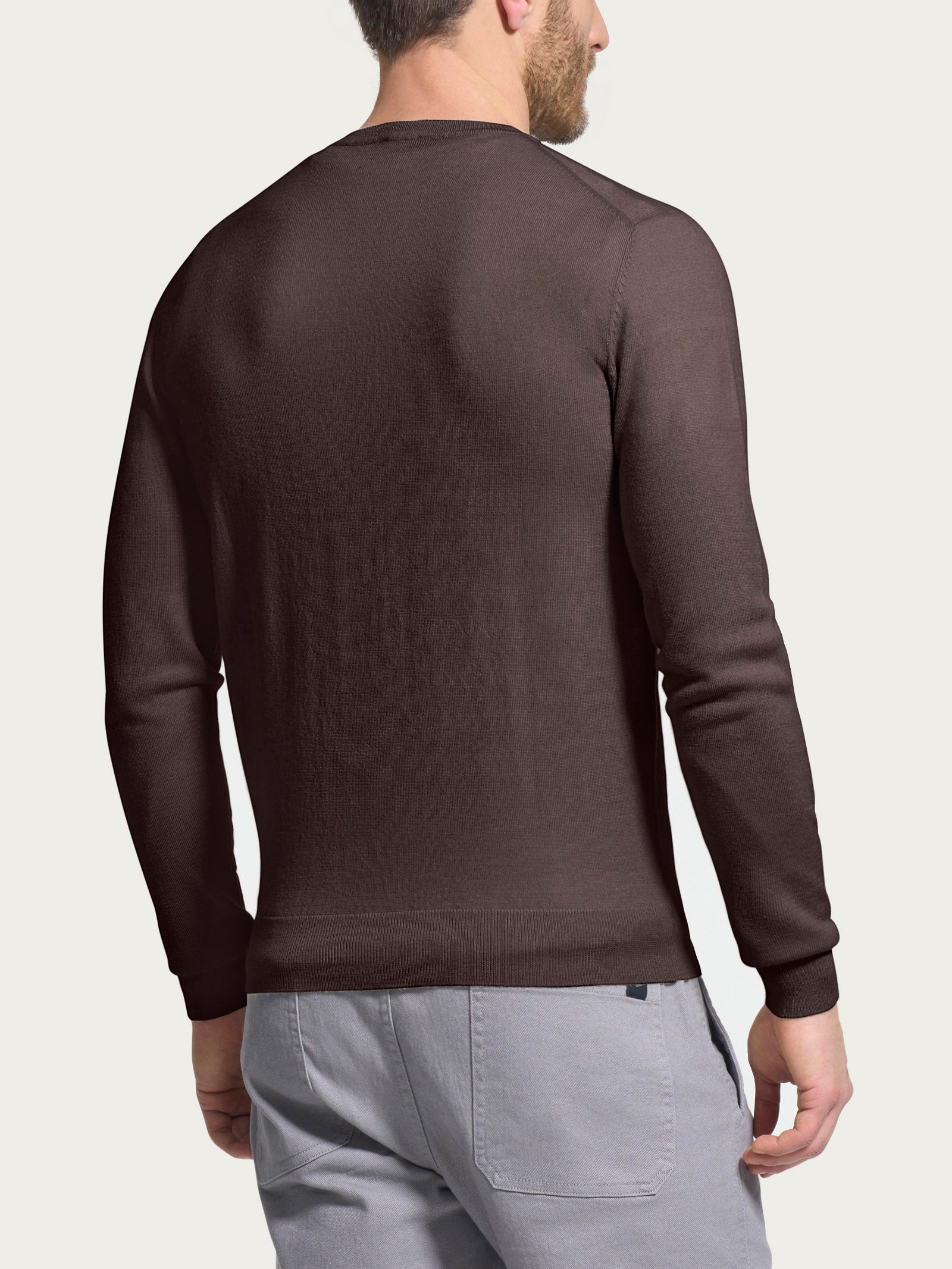 Ragno Merino Soft Pull Girocollo maglione chocolate lana merino