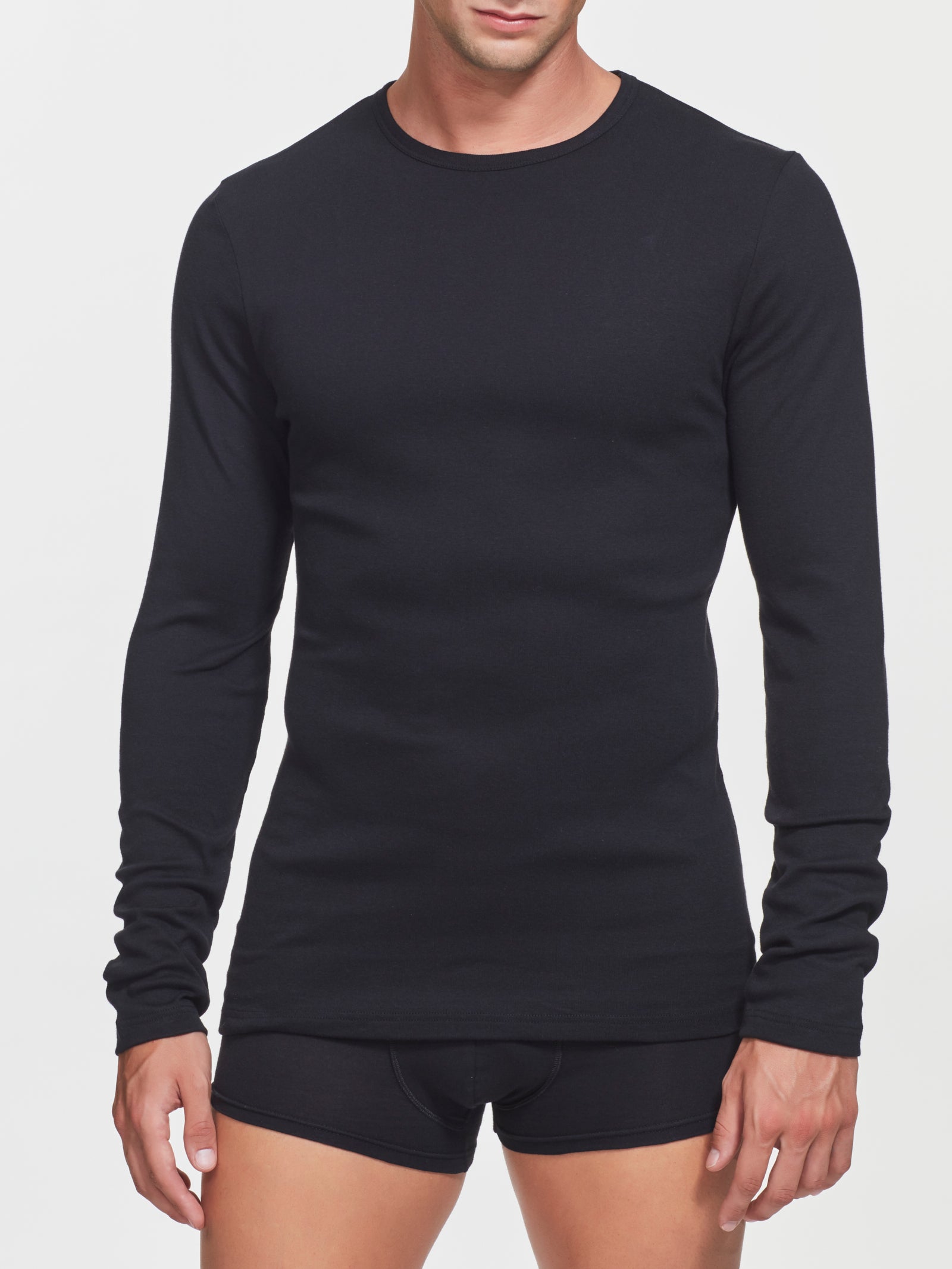 Ragno Sotto Sopra maglia girocollo caldo cotone nero uomo