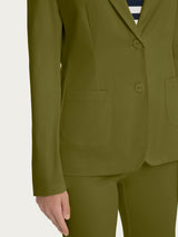 Ragno Satin Power blazer due bottoni verde cotone elasticizzato