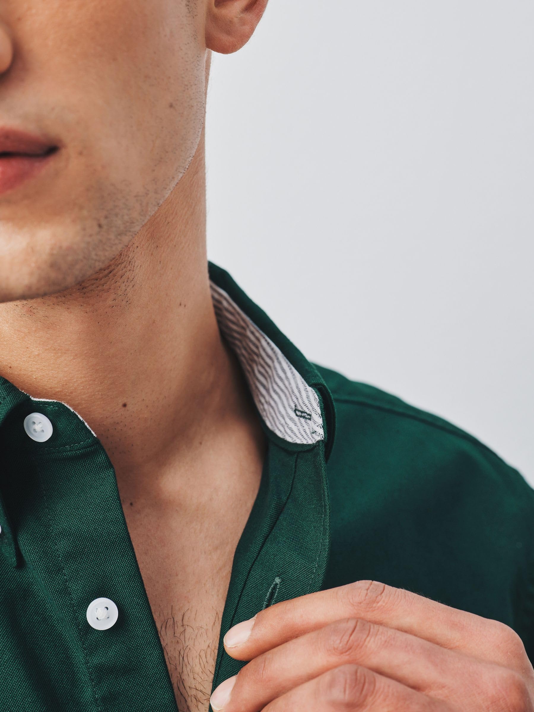 Next Oxford camicia uomo maniche lunghe vestibilita attillata