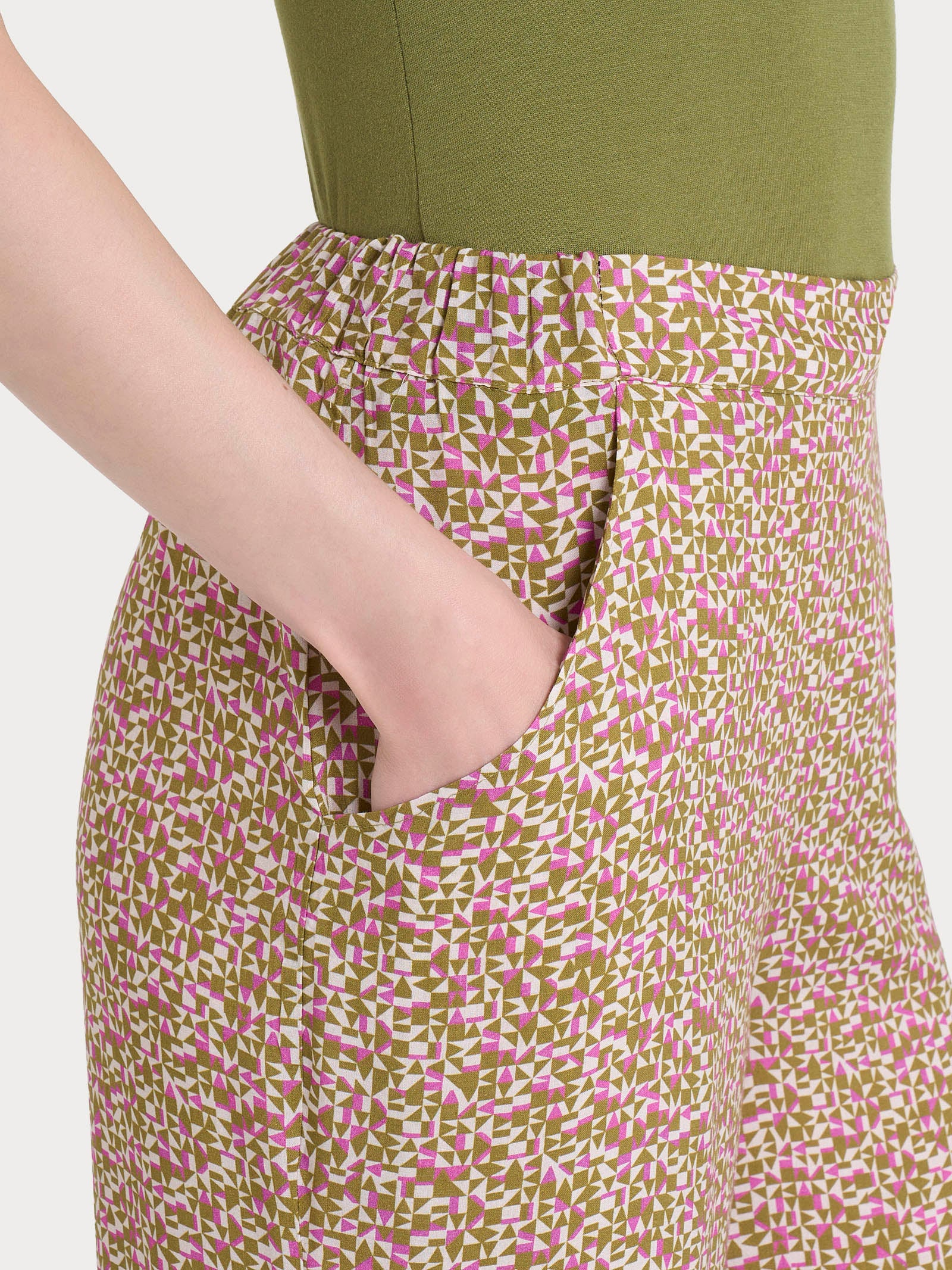 Ragno EcoSeta Pantalone Ampio donna Cattleya Orchid fluido