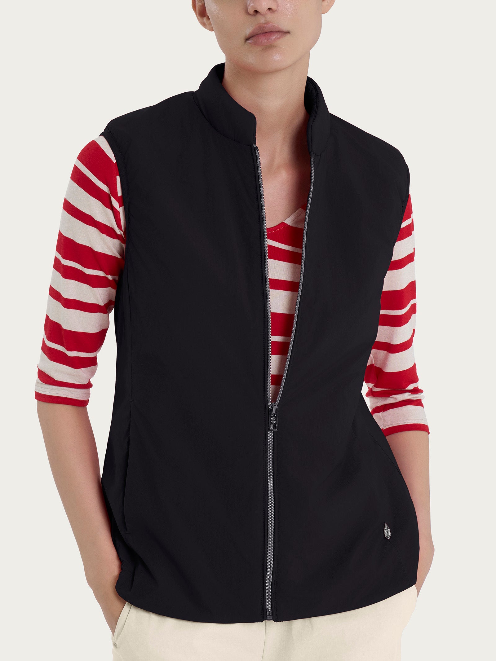 Ragno Comfort Gilet Piumerino 100g Nero con Zip