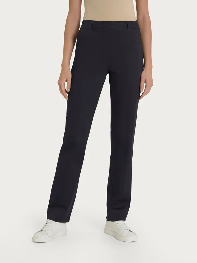 Ragno Satin Power The Straight Leg pantalone nero cotone