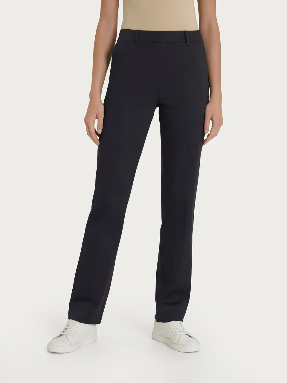 Ragno Satin Power The Straight Leg pantalone nero cotone