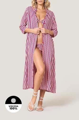 Goldenpoint Circus copricostume chemisier lungo viscosa multicolor