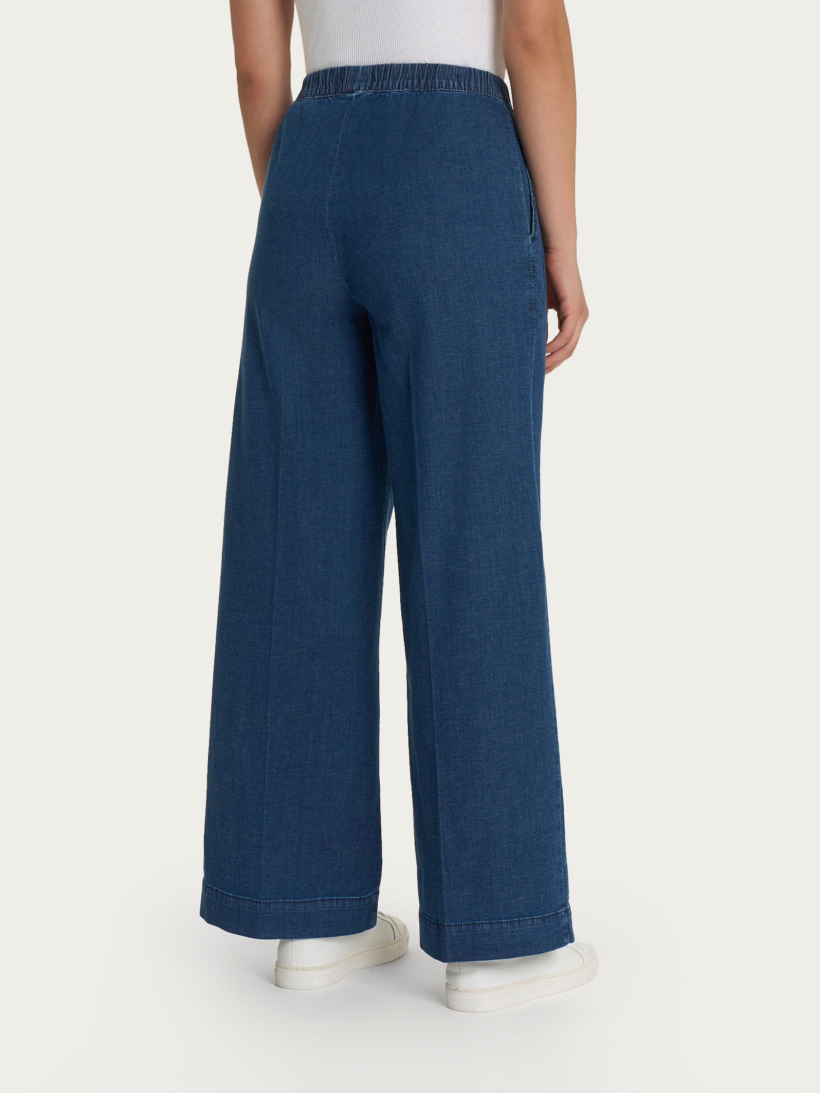Ragno Super Denim Jeans Wide Leg Indigo gamba larga