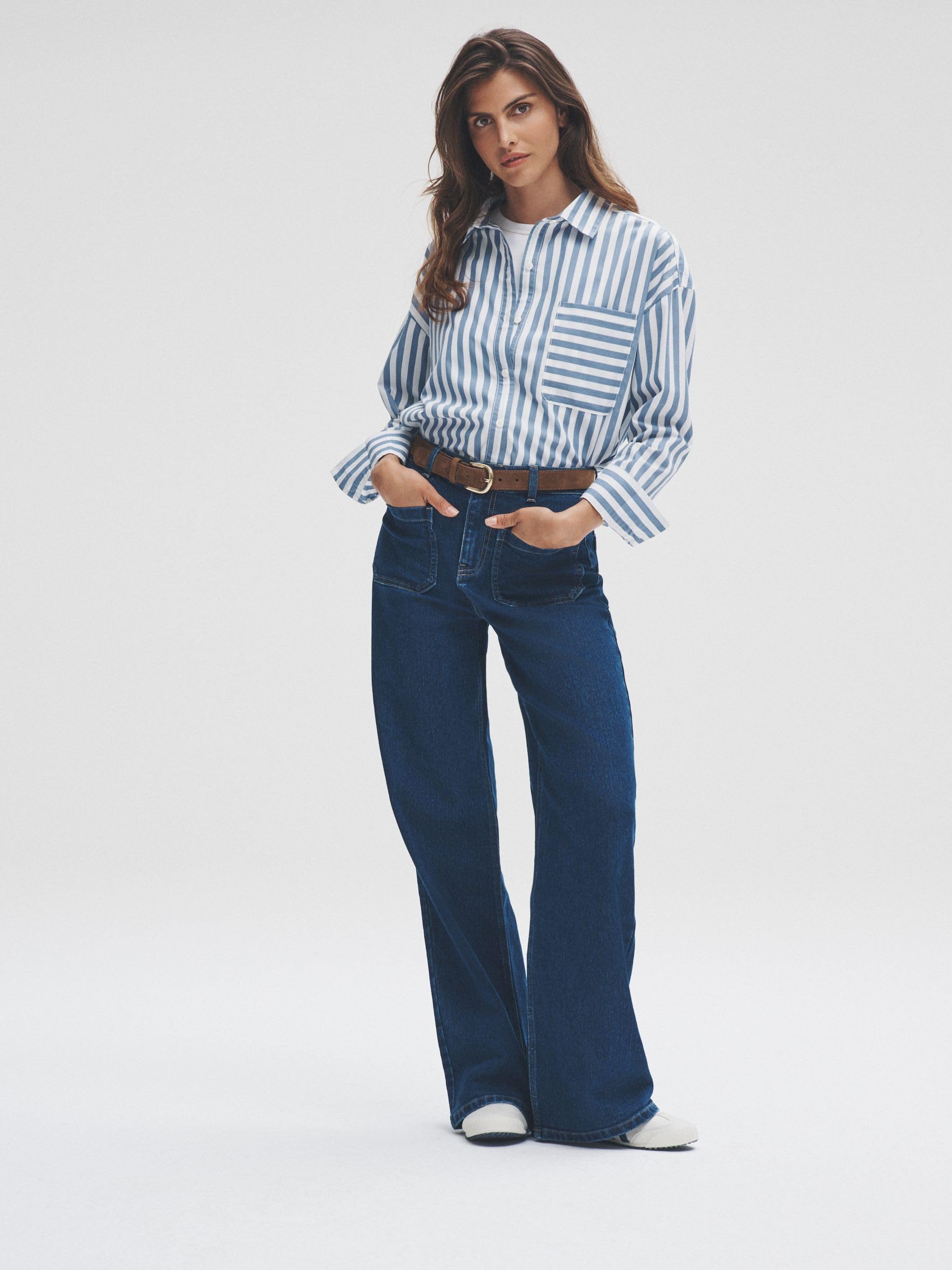 Geo Next The Set Jeans Gamba Ampia Tasche Jeans 2 Pezzi Comodi